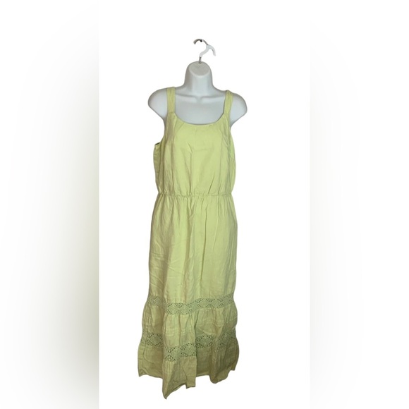 J. Jill Dresses & Skirts - J. Jill women’s size medium 100% Linen Maxi Dress Crochet Insets